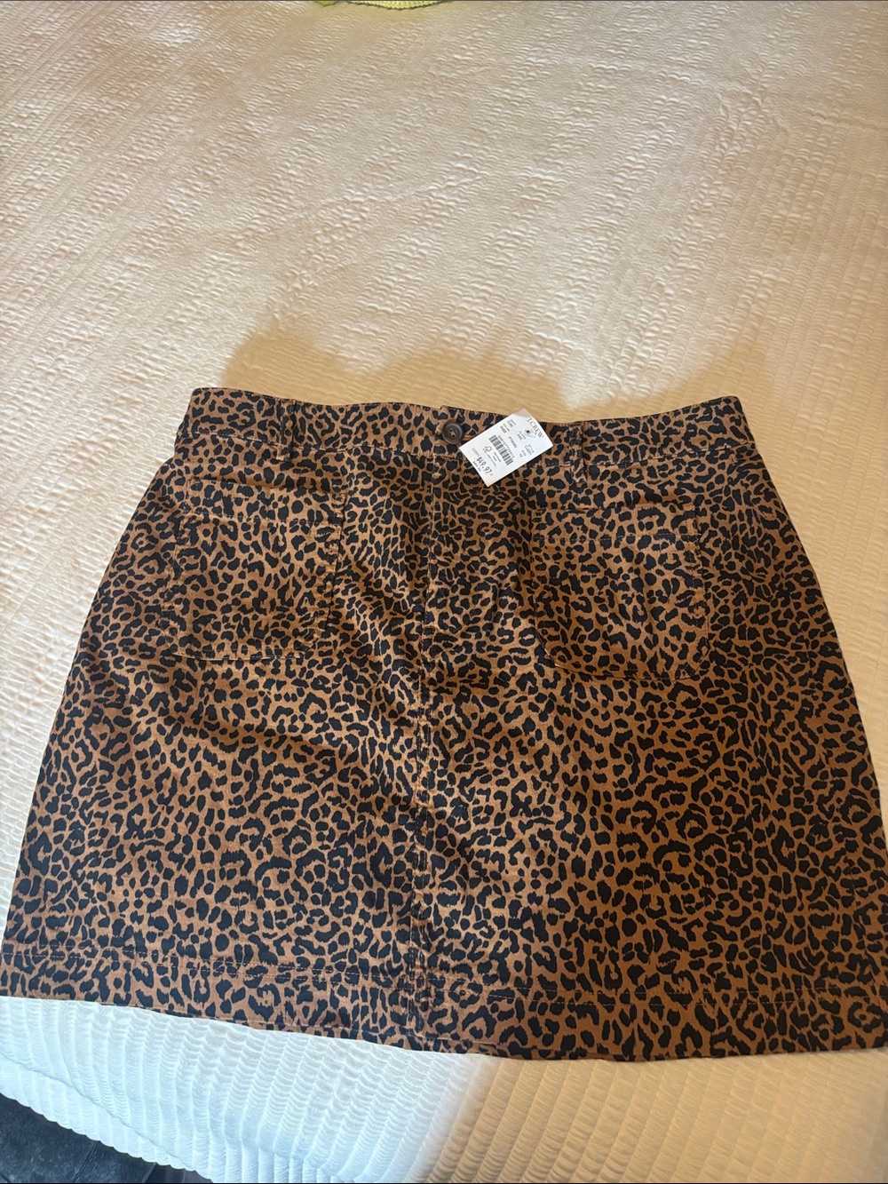 Leopard Print Mini Skirt - Brown/Black